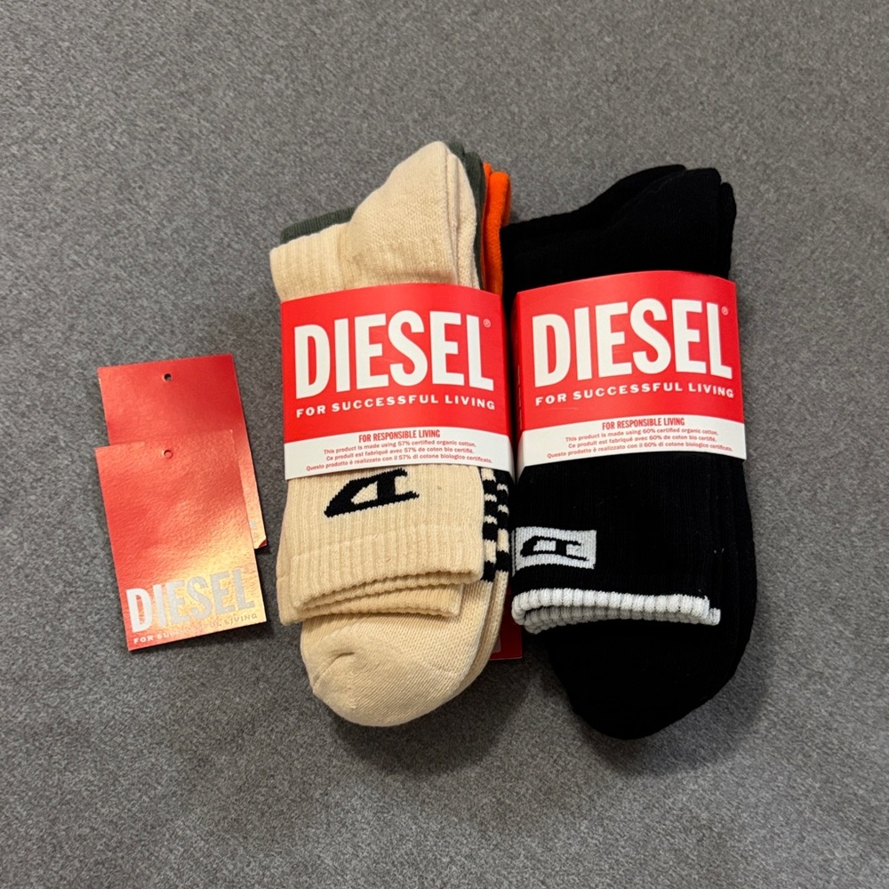 NWT Diesel Men's Socks Set (6 pairs) Size L (9.5-12)